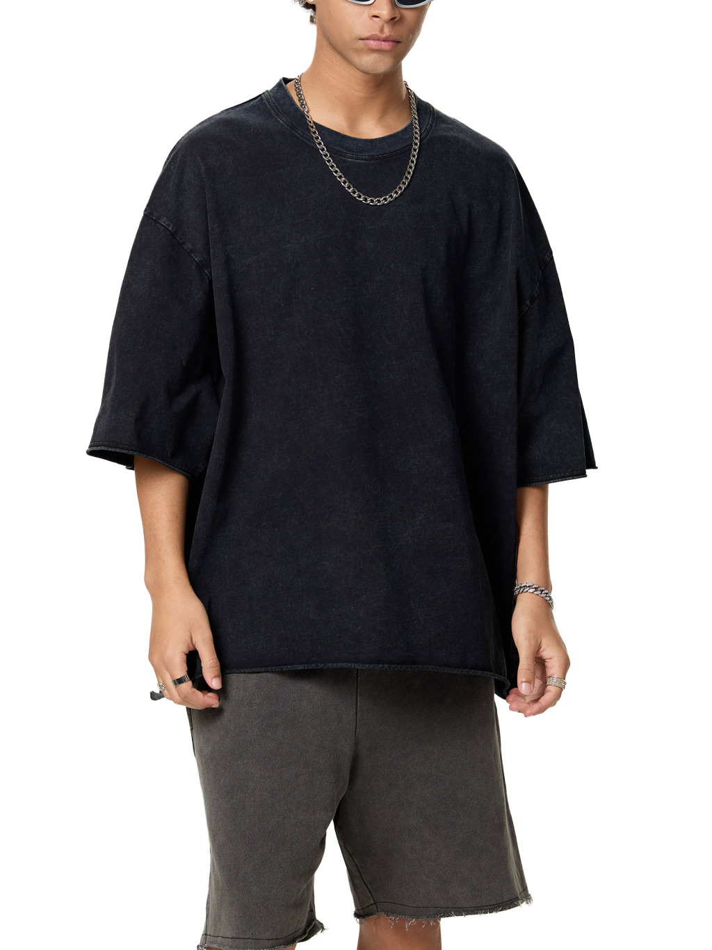 Snow Washed Raw Edge Boxy T-Shirt – Vintage Streetwear | Tapstitch-8